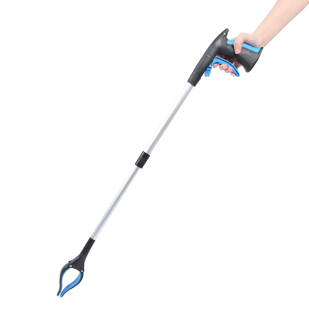 Brrnoo Hand Reacher - Long Handled Aluminum Alloy Grabber Stick, 31.5" Litter Picker & Trash Pick-Up Tool for Reaching Assistance (Elderly & Disabled Friendly)