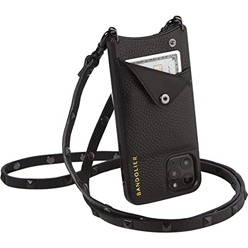 sarah pebble leather crossbody bandolier in black