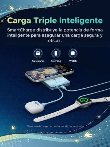 UGREEN x Honkai: Edición Star Rail Qi2 15W 10000mAh Power Bank Ultra Delgada Batería Portátil con MagSafe, 30W Cable USB-C Integrado, Carga Inalámbrica Magnética Compatible con iPhone 17/16/15 Series