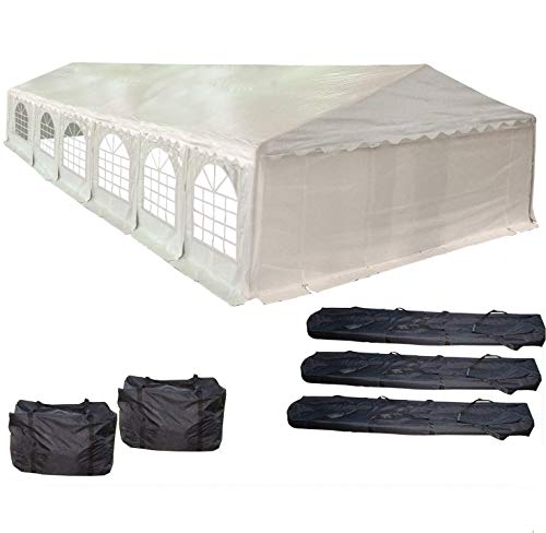 40'x20' PE Party Tent White - Heavy Duty Wedding Canopy Carport Shelter - with Storage Bags - By DELTA Canopies 40'x20' PE Party Tent White - Heavy Duty Wedding Canopy Carport Shelter - with Storage Bags - By DELTA Canopies