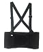 BRUFER 216111 Elastic Back Support Belt with Suspenders, Black (Large) primary