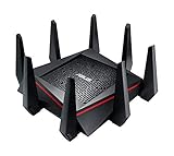 ASUS RT-AC5300 AC5300 Tri-Band WiFi Gaming Router, MU-MIMO, AiProtection Lifetime Security by Trend Micro, AiMesh Compatible for Mesh WiFi System, WTFast Game Accelerator