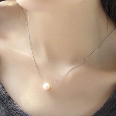Jewelry, pearl necklace, clavicle chain, short necklace, clothes chain,Silver 2