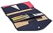 ZOPPEN Mulit-purpose Rfid Blocking Travel Passport Wallet (Ver.4) Tri-fold Document Organizer Holder, Navy Blue