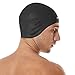 Swim Cap, Firesara Original Undated Swimming Cap 3D Ergonomic Design Comfortable Durable Ear Protection for Women Kids Adults Men Boys Girls for Long or short Hair with Nose Clip and Ear Plugs (Black)