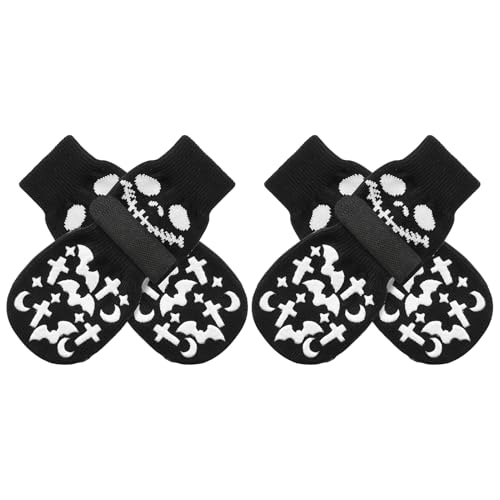Photo 1 of *medium*EXPAWLORER 4Pcs Dog Socks - Double Side Anti-Slip Paw Protector for Hardwood Floors,Prevent Licking,Dog Booties,Dog Shoes for Hot/Cold Pavement