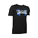 Under Armour Boys' Tech Big Logo Hybrid, Black/Ultra Blue, Youth Small