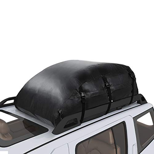 adakiit Car Roof Bag Top Carrier Cargo Storage Rooftop Luggage Waterproof Soft Box Luggage Outdoor Water Resistant for Car with Racks,Travel Touring,Cars,Vans, Suvs - Thumbnail 7