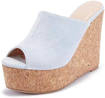 high heel cork wedges mules