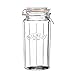 Kilner Glassware Facetted Clip Top Jar, Airtight Seal for Pickling, Preserving, and Storing, 63-1/2-Fluid Ounces