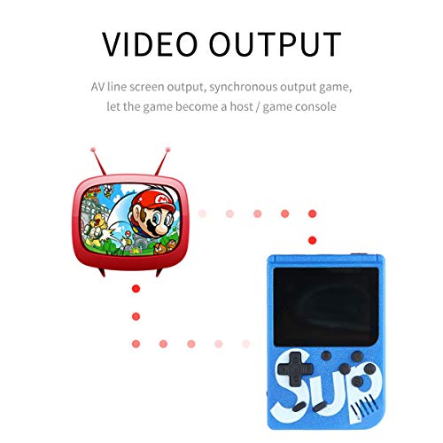 Leegoal Handheld Game Console,Classic Retro Video Gaming Player Colorful LCD Screen USB Rechargeable Portable Game Console with 400 Classic Old Games Best Toy Gift for Kids - Thumbnail 2