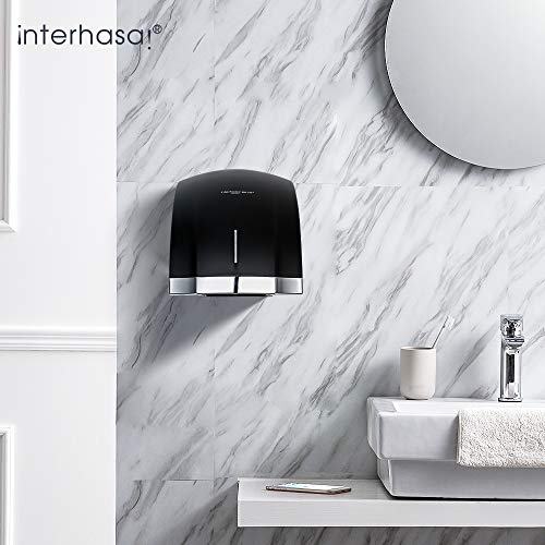 interhasa! Premium Quality High Speed 1800W Automatic Electric Commercial Hand Dryer (Black-110V)