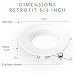 Sunco Retrofit LED Recessed Lighting 6 Inch, Downlight Can Lights for Ceiling, Baffle Trim, 965 LM, 13W (120W Equivalent), 2700K Soft White, Dimmable, Damp Rated UL 4 Pack