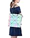 Geometric Bag Changeable shape Luminous Purses Top Handle Satchel Shoulder Large Handbags Leather Rainbow Holographic Bag (Color-1)