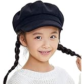 Kids Boys Girls Youth Newsboy Cap Adjustable Visor Wool Beret Hats Vintage Octagonal Hat