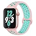 OriBear Compatible for Apple Watch Band 40mm 38mm, Breathable Sporty for iWatch Bands Series 4/3/2/1, Watch Nike+, Various Styles and Colors for Woman and Man(S/M,Pink-Green)