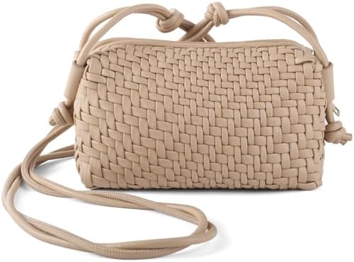 Dabdays Woven Crossbody Bags for Women Handwoven Purses Vegan
