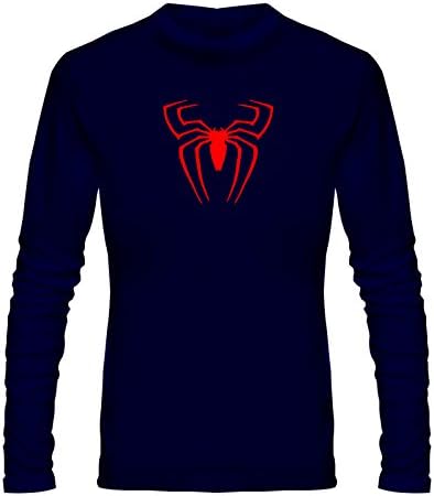 Wild Thunder Men's Cotton Spider Logo Design Graphics Printed T-Shirt Full Sleeve, Slim Fit, Round Neck T Shirt