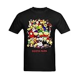 Definite Myself Men's South Park Whole Characters Art Design T-Shirt - Heart T Shirt US Size XL