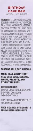 ATKINS BIRTHDAY CAKE PROTEIN MEAL BAR CRISPY & CREAMY WITH REAL ALMOND BUTTER KETO-FRIENDLY (5 BARS)