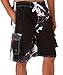 Sakkas Mens Multi Color Wave Design Skate Surf Board Short Swim Trunks
