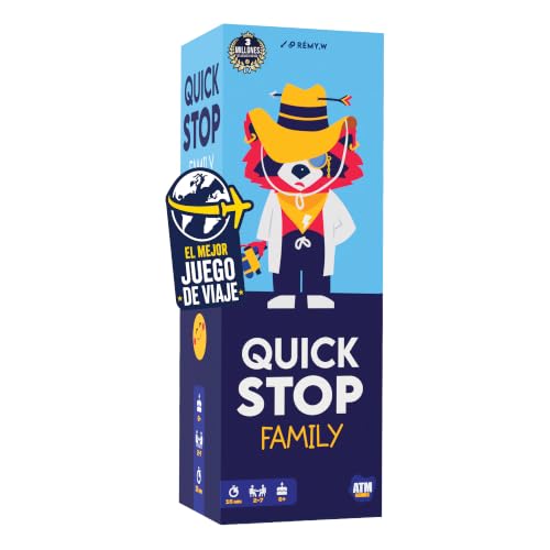 Quickstop Family – El Juego de Mesa Más Divertido para Toda la Familia | a Partir de 6 años, de 2 a 7 Jugadores y Reglas en 1 min - Juego de Vaije
