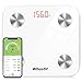 Bluetooth Smart Body Fat Scale, Whosfit Digital Weight BMI Bathroom Scale, Body Composition Monitor Analyzer Scale, Accurate Health Monitor, with Smartphone App-400 lbs-White