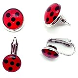 Miraculous Ladybug Earrings Charm Stud Stainless Steel Chat Noir Cosplay Costume Rena Rouge Volpina