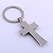 Jzcky Shzrp Elegant Cross Key Ring Key Pendant Keychain (Silver and Black Cross)
