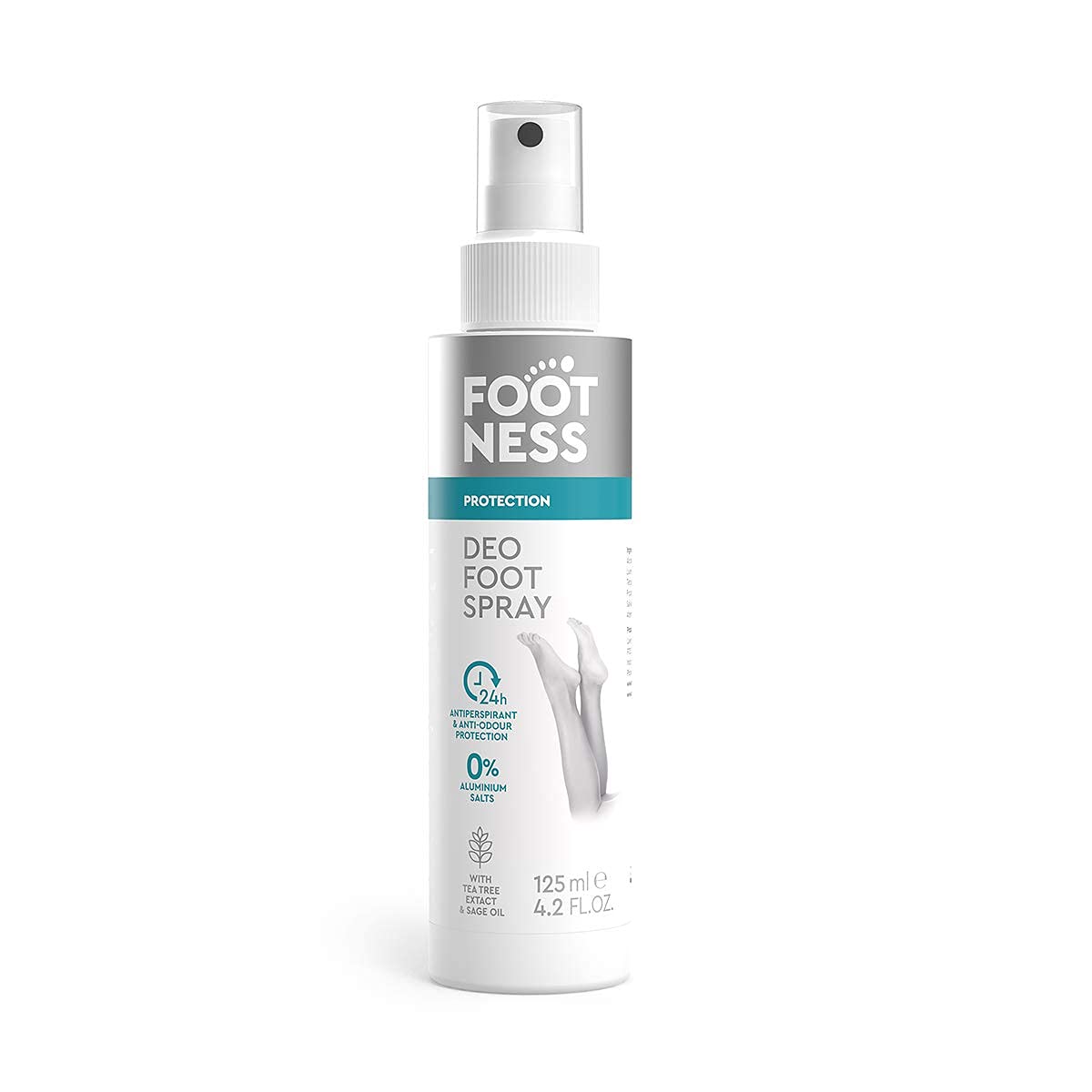 FOOTNESS Deo Foot Spray - Proven 24h Anti-Perspiration Effect. Deodorizes and refreshes. (125 ml)