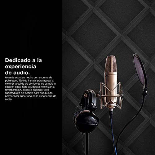 Fstop Labs Acoustic Panels 12 Pieces, 2.5 x 30 x 30 cm Acoustic Panel for Recording Studios, Offices, Acoustic Room, Soundproofing Wall