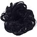 Lelinta Hair Bun Extensions Wavy Curly Messy Donut Chignons Hair Piece Wig Hairpiece Dark Black