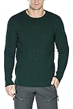 Rocorose Men's Cable Knit Long Sleeves Crewneck Sweater