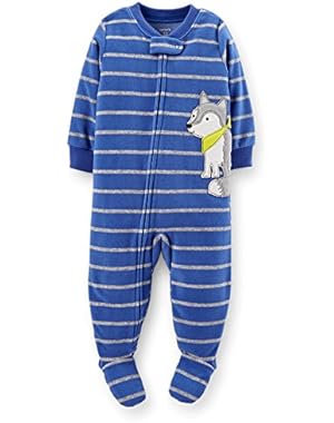 Baby Boys' Striped Art Footie (Baby) - Moose