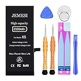 JEMESI 2500mAh Battery for iPhone 6s, Ultra High Capacity Battery Replacement, with Professional Tools and Installation Manual-1 Year Warranty
