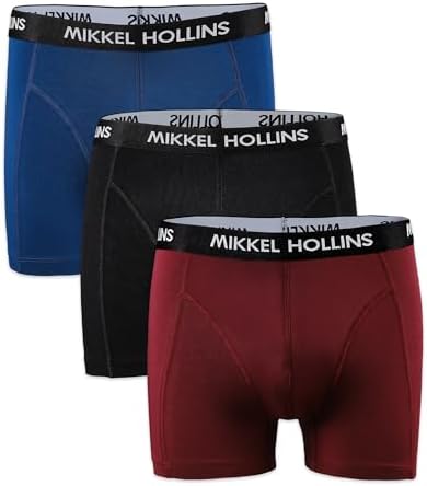 LANVIBUM Men's Boxers Modal 3-Pack Ultra-Soft 95% Modal + 5