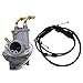 NIMTEK PW50 Carburetor Carb W/Throttle Gas Cable Fits Yamaha PW 50 Y-Zinger 1981-2009 Motorcycle