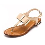 Alexis Leroy Women's Comfortable Bowknot Flip-Flops Sandals