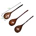 Donxote 6-Piece Hardwood Wooden Spoons Set, 6.5-Inch Long Handle Teaspoons for Honey, Coffee, Soup, Mixing, and Eating – Multi-Functional Kitchen Utensils