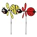 Techinal 1 Pcs Bumble Bee / Ladybug Windmill Whirligig Wind Spinner Home Yard Garden Decor