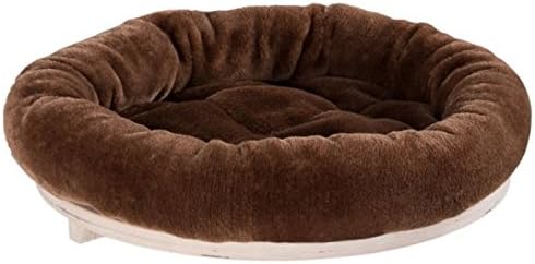 Wall Mounted Soft Cat Bed - Wood Shelf Made From Untreated Plywood - Durable And Sturdy Construction - Removable And Machine Washable Cover - Easy To Attach To Walls (Chocolate)