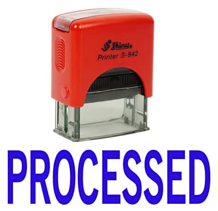 Printtoo Processed Self Inking Rubber Stamp Custom Shiny Office Stationary Stamp