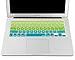 Mosiso Keyboard Cover with Pattern for MacBook Pro 13 Inch, 15 Inch (with or without Retina Display, 2015 or Older Version) MacBook Air 13 Inch, mix Ombre Green