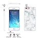 True Color Case Compatible with iPhone 6/S Plus Case (5.5”), White Marble [Stone Texture Collection] Slim Hybrid Hard Back + Soft TPU Bumper Protective Durable Cover [True Protect Series]