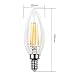 Ascher E12 LED Classic Candelabra Clear Light Bulb / 4W, Equivalent 40W, 470LM / Warm White 2700K / Filament Clear Glass / Non dimmable / Pack of 6