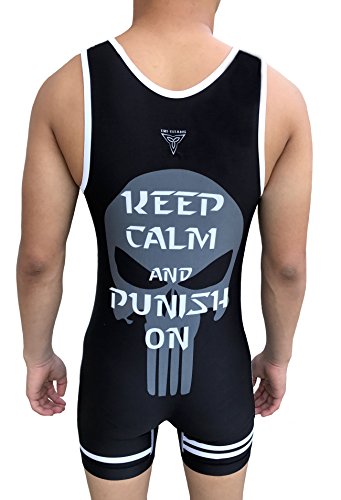 TRI-TITANS Punish On! Wrestling Singlet Youths Children and Mens Sizes (Youth M: 40lbs-55lbs)