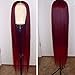 Estelle Wig 13x6 Burgundy Silk Straight Human Hair Wigs Glueless Lace Front Hair 150% Density Pre Plucked Hair for Black Women (14inch, 13x6 lace front wig)