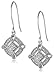 Amazon Collection Sterling Silver Diamond Accent Pave Drop Earrings