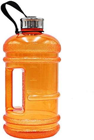 2.2l BPA Free Large Sports Water Bottle Hydrate Drinking Bottle Tank Jug Container by Shineshin Resin Fitness Leakproof with Stainless Steel Cap for Bodybuilding Outdoor Sports Gym Workout