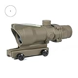 WOLTIS ACOG RC 1X32 Fiber Optic Green Dot Scope Sight With QD Mount Dark Earth